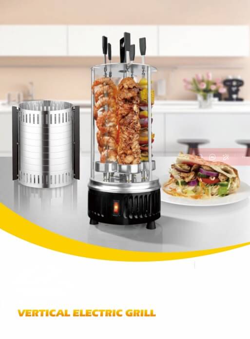 Junheng YS-KRO1 vertical electric grill for kebabs and rotisserie grilling