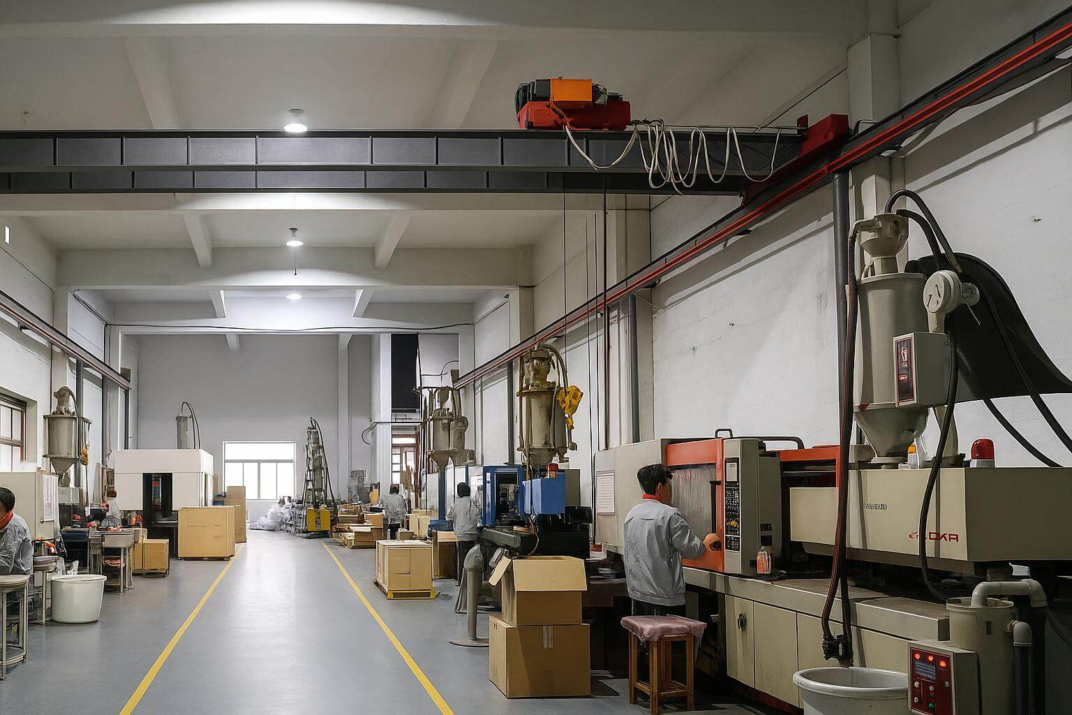 Junheng factory workers assembling and packaging products for shipment